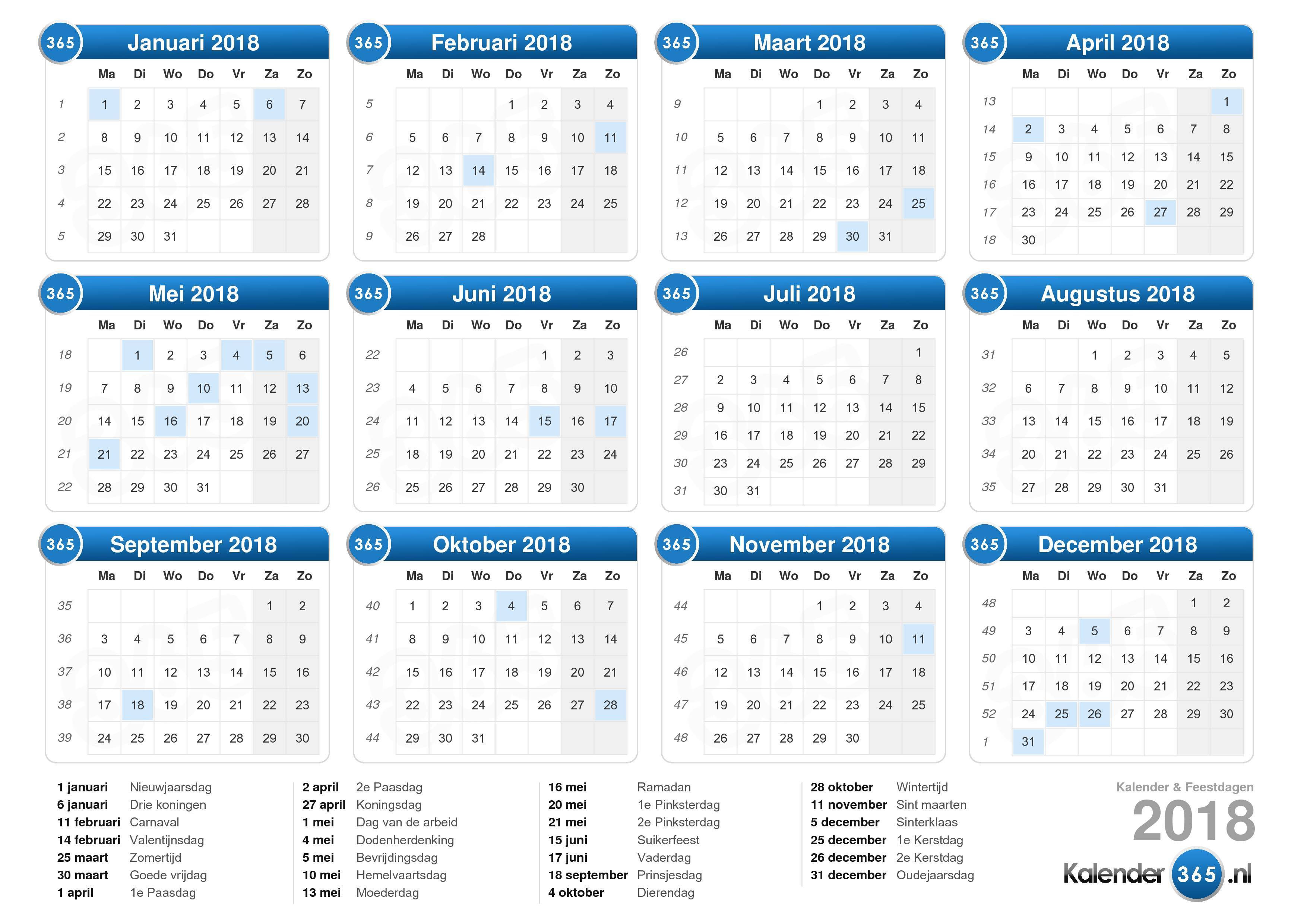 Kalender 2018 Excel - Bank2home.com