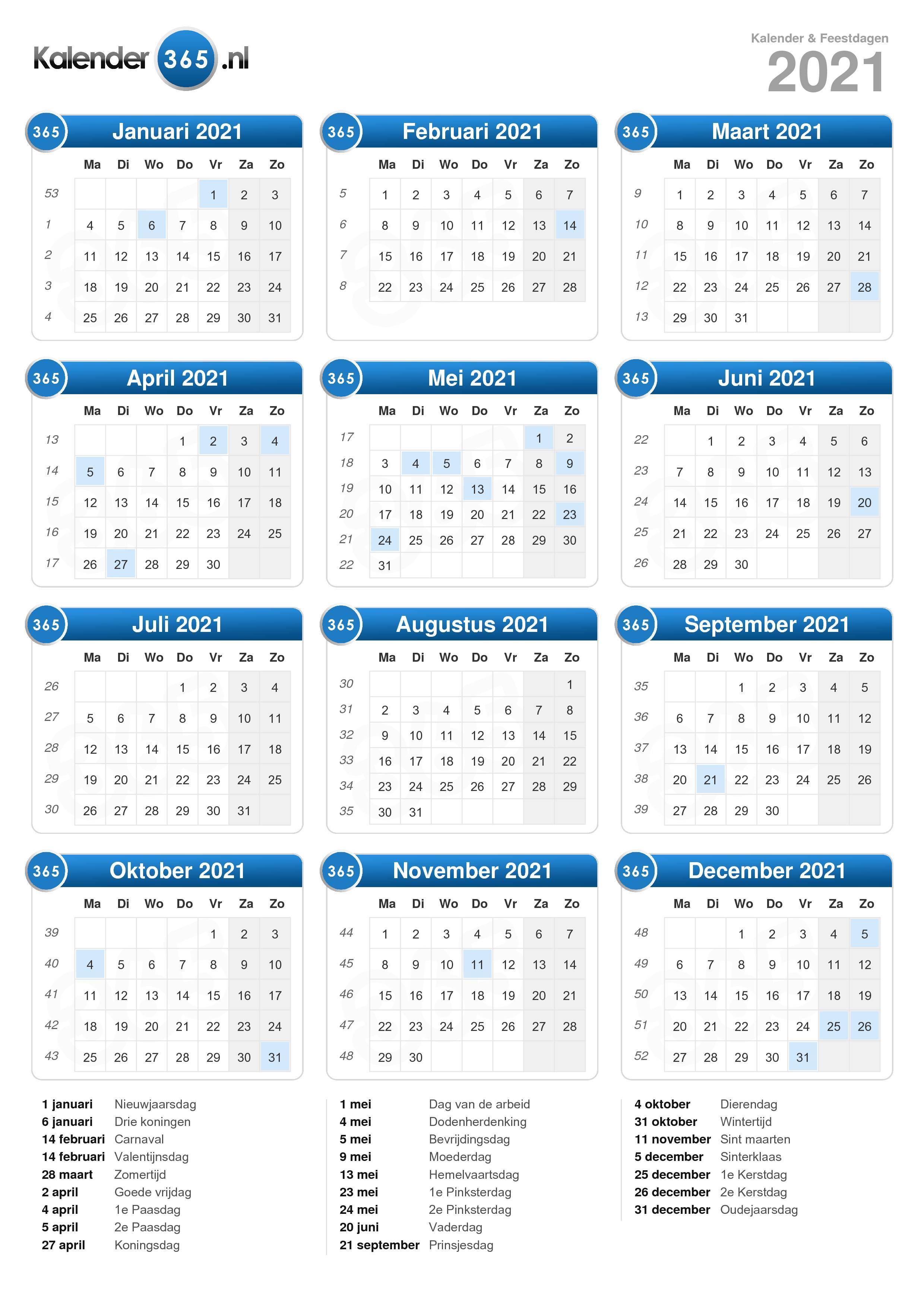 Knipperen Mijnenveld Opeenvolgend Kalender 2021