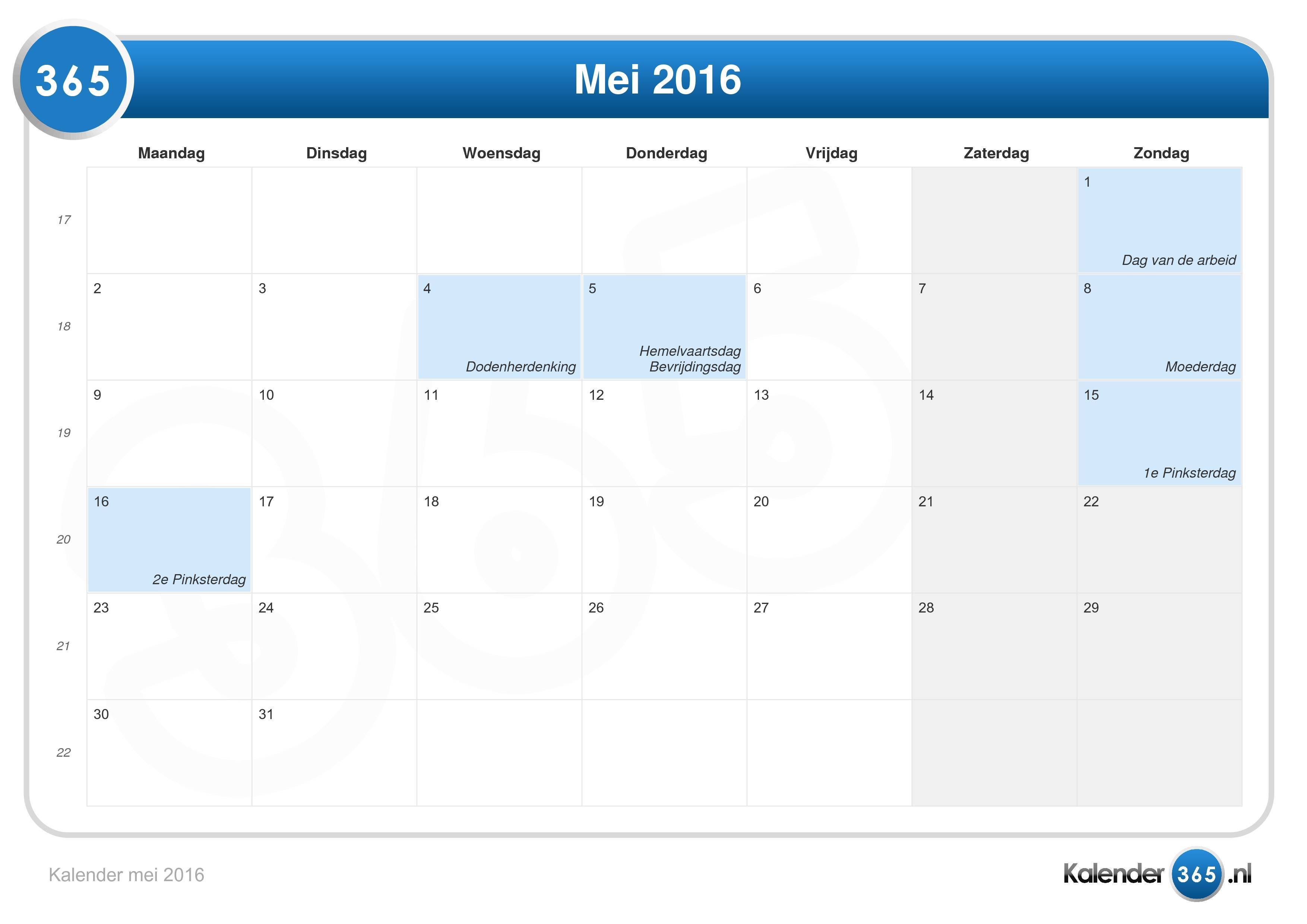 achterzijde Trouw in verlegenheid gebracht Kalender mei 2016